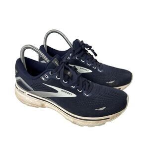 Brooks Ghost 15 Shoes Womens 8.5 B Running Walking Sneaker Gym Navy Blue